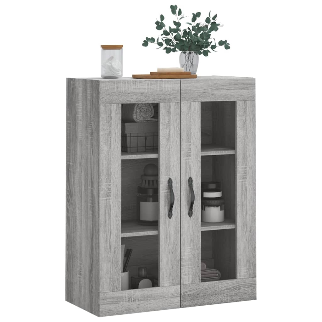 Wandschrank Grau Sonoma 69,5x34x90 cm Holzwerkstoff