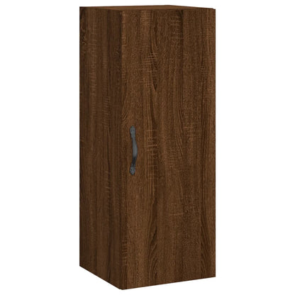 Wandschrank Braun Eichen-Optik 34,5x34x90 cm Holzwerkstoff