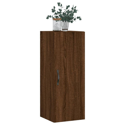 Wandschrank Braun Eichen-Optik 34,5x34x90 cm Holzwerkstoff