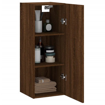 Wandschrank Braun Eichen-Optik 34,5x34x90 cm Holzwerkstoff