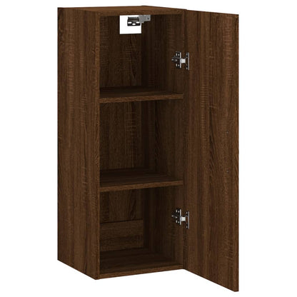 Wandschrank Braun Eichen-Optik 34,5x34x90 cm Holzwerkstoff