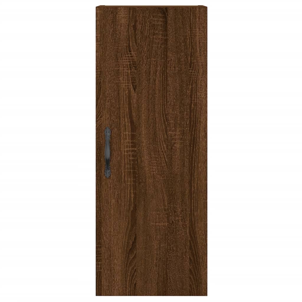 Wandschrank Braun Eichen-Optik 34,5x34x90 cm Holzwerkstoff