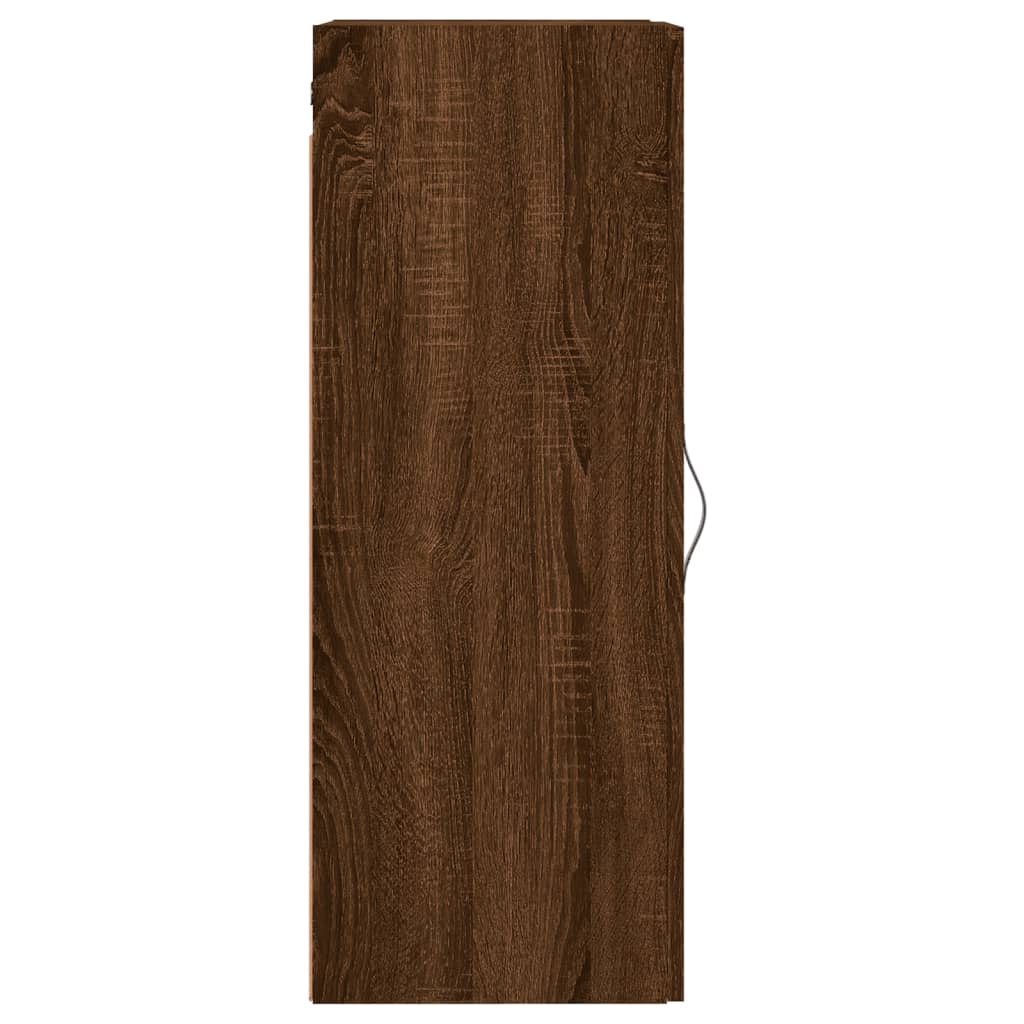 Wandschrank Braun Eichen-Optik 34,5x34x90 cm Holzwerkstoff