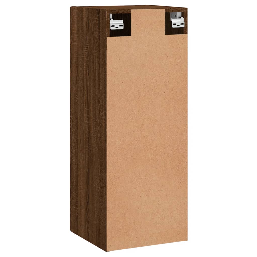 Wandschrank Braun Eichen-Optik 34,5x34x90 cm Holzwerkstoff