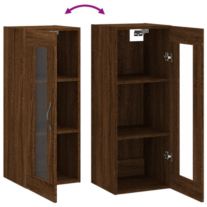 Wandschrank Braun Eichen-Optik 34,5x34x90 cm