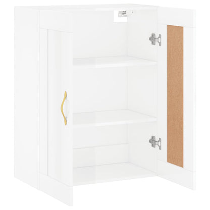 Wandschrank Hochglanz-Weiß 69,5x34x90 cm Holzwerkstoff