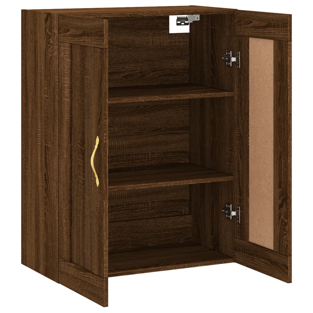 Wandschrank Braun Eichen-Optik 69,5x34x90 cm Holzwerkstoff