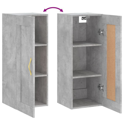 Wandschrank Betongrau 34,5x34x90 cm Holzwerkstoff