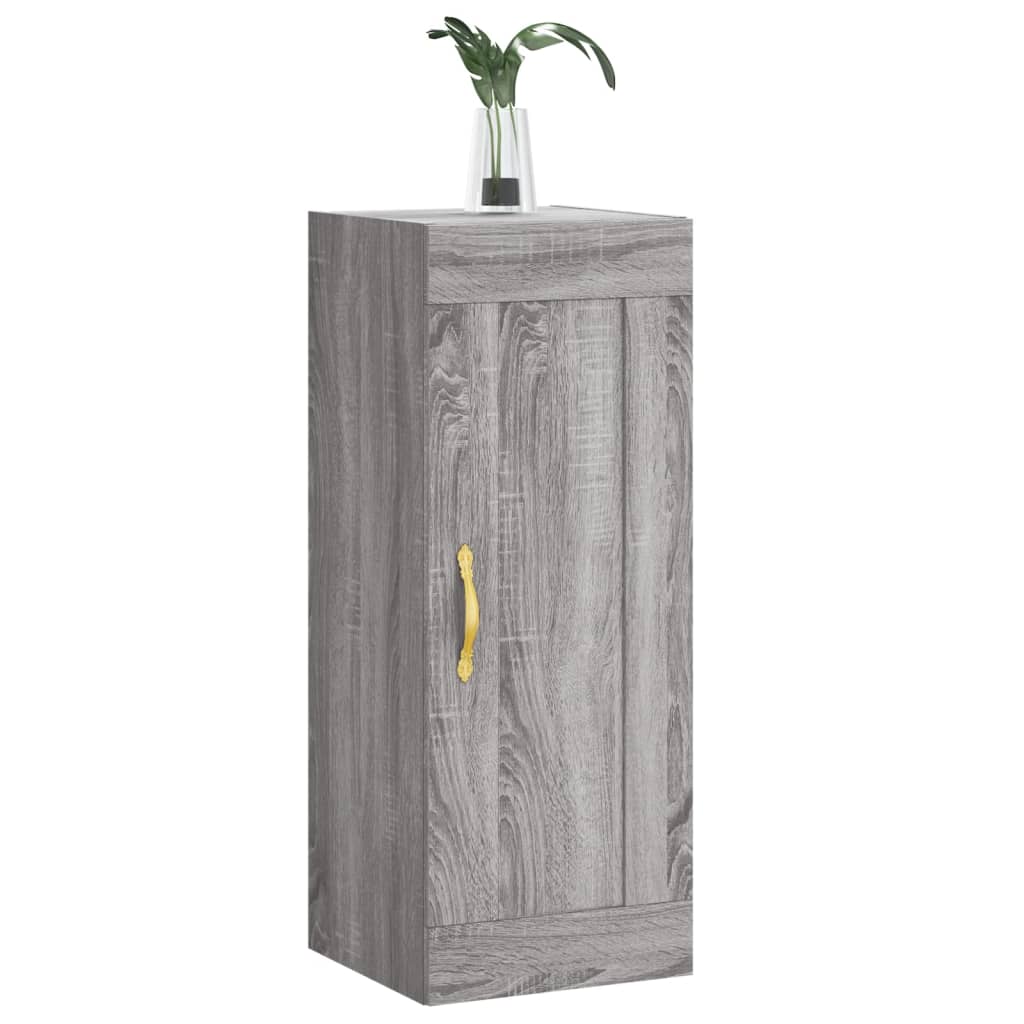 Wandschrank Grau Sonoma 34,5x34x90 cm Holzwerkstoff