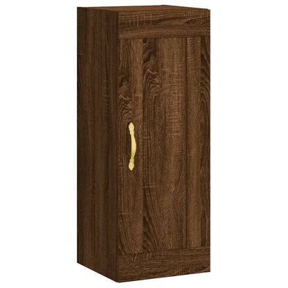 Wandschrank Braun Eichen-Optik 34,5x34x90 cm Holzwerkstoff