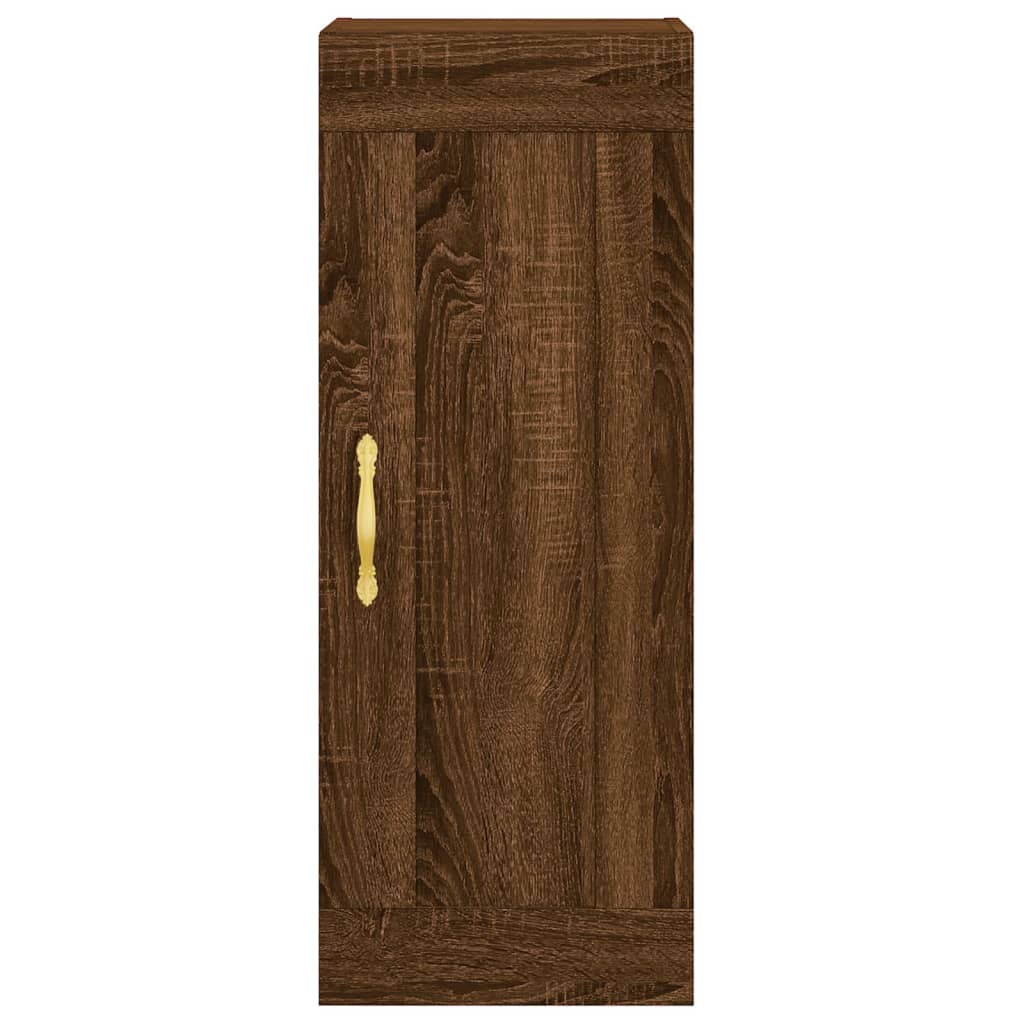 Wandschrank Braun Eichen-Optik 34,5x34x90 cm Holzwerkstoff