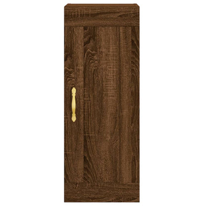 Wandschrank Braun Eichen-Optik 34,5x34x90 cm Holzwerkstoff