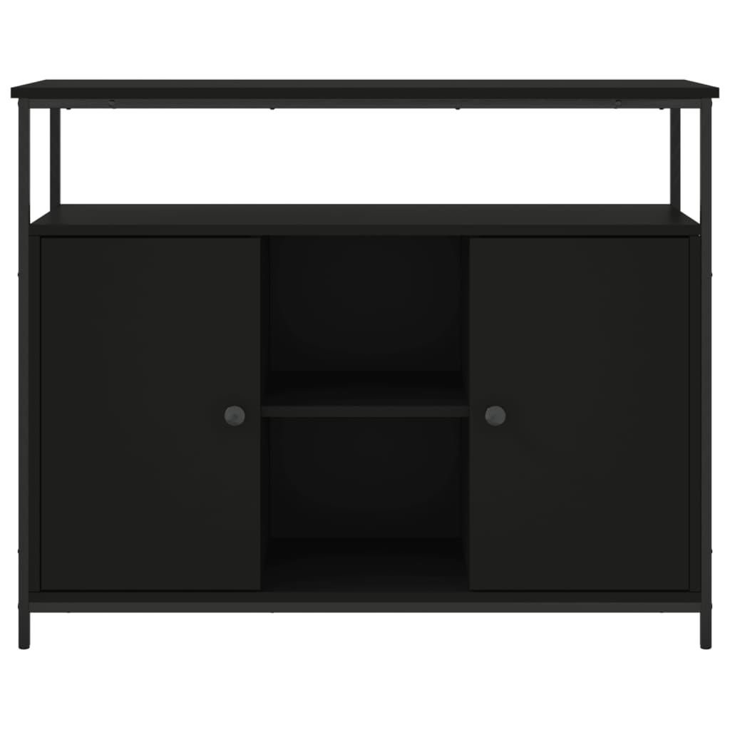 Sideboard Schwarz 100x35x80 cm Holzwerkstoff