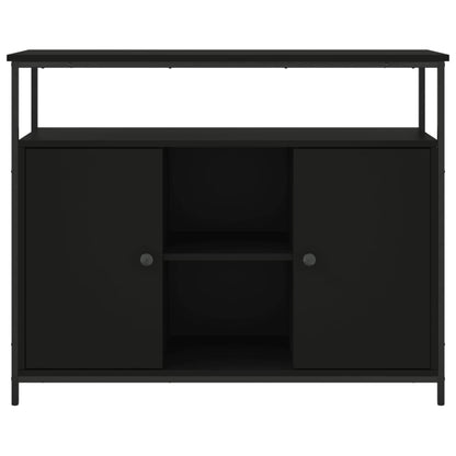 Sideboard Schwarz 100x35x80 cm Holzwerkstoff