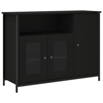 Sideboard Schwarz 100x35x75 cm Holzwerkstoff