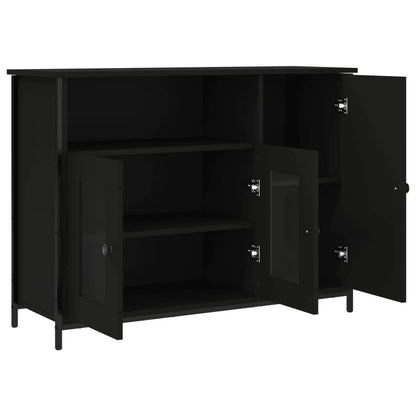 Sideboard Schwarz 100x35x75 cm Holzwerkstoff