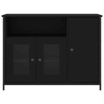 Sideboard Schwarz 100x35x75 cm Holzwerkstoff