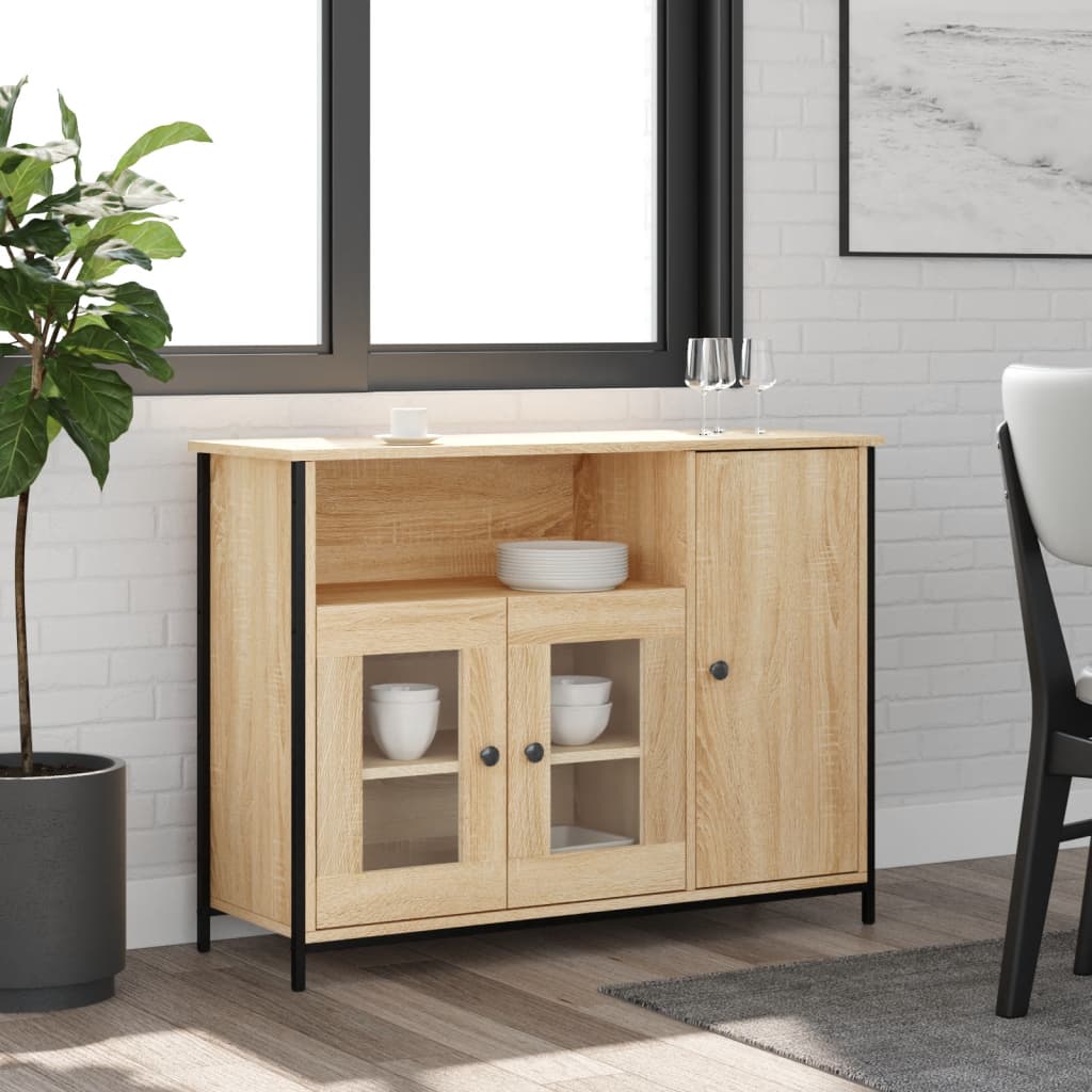 Sideboard Sonoma-Eiche 100x35x75 cm Holzwerkstoff