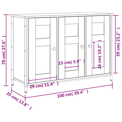 Sideboard Sonoma-Eiche 100x35x70 cm Holzwerkstoff