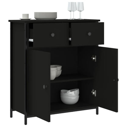 Sideboard Schwarz 70x30x80 cm Holzwerkstoff