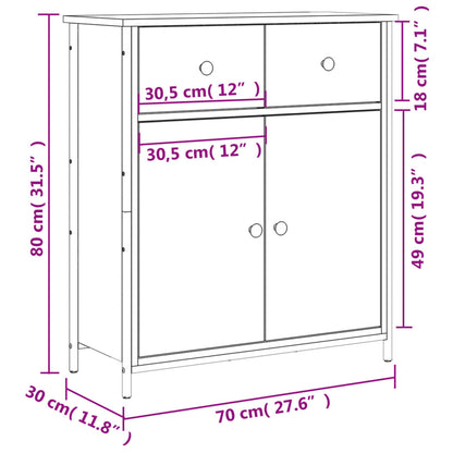 Sideboard Sonoma-Eiche 70x30x80 cm Holzwerkstoff