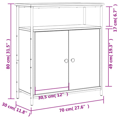 Sideboard Sonoma-Eiche 70x30x80 cm Holzwerkstoff