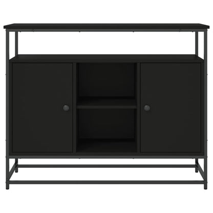 Sideboard Schwarz 100x35x80 cm Holzwerkstoff