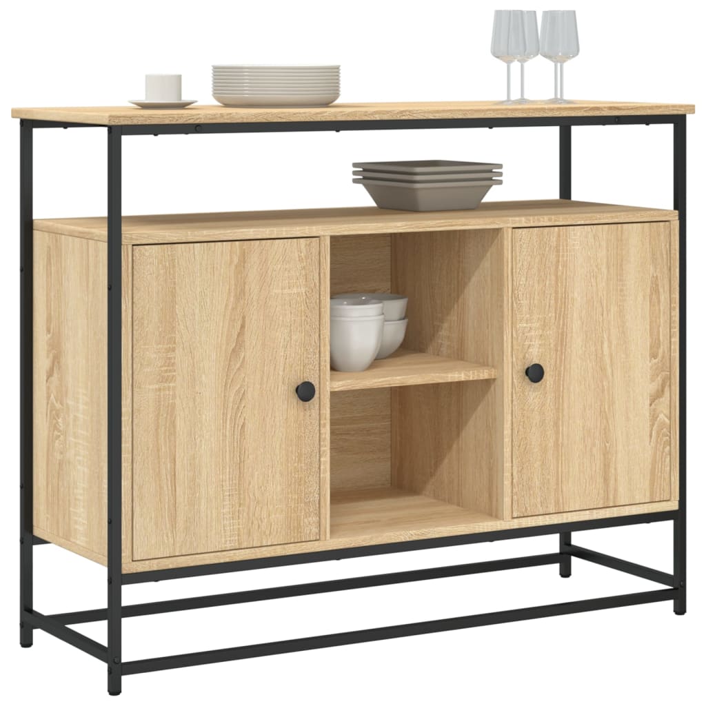 Sideboard Sonoma-Eiche 100x35x80 cm Holzwerkstoff