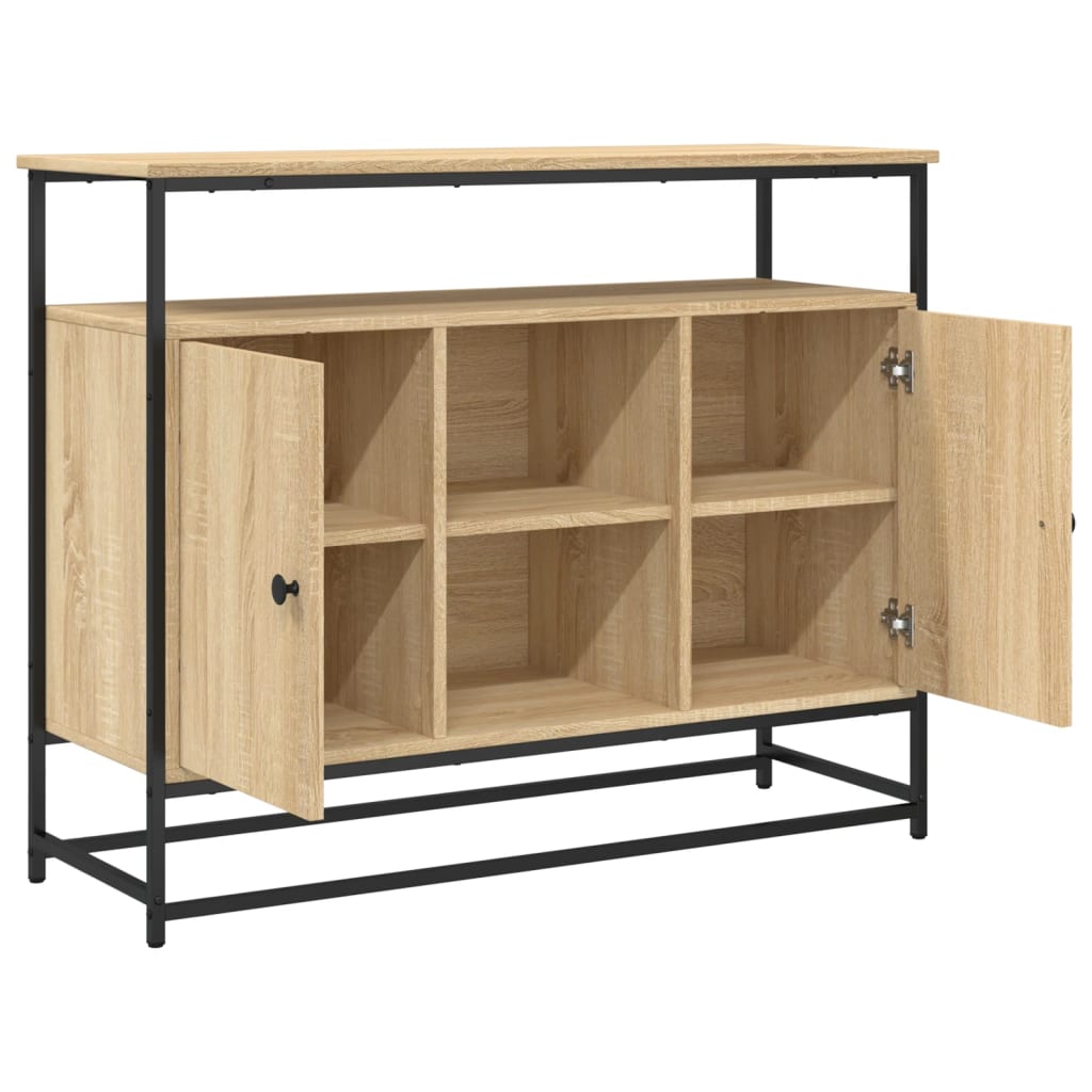 Sideboard Sonoma-Eiche 100x35x80 cm Holzwerkstoff