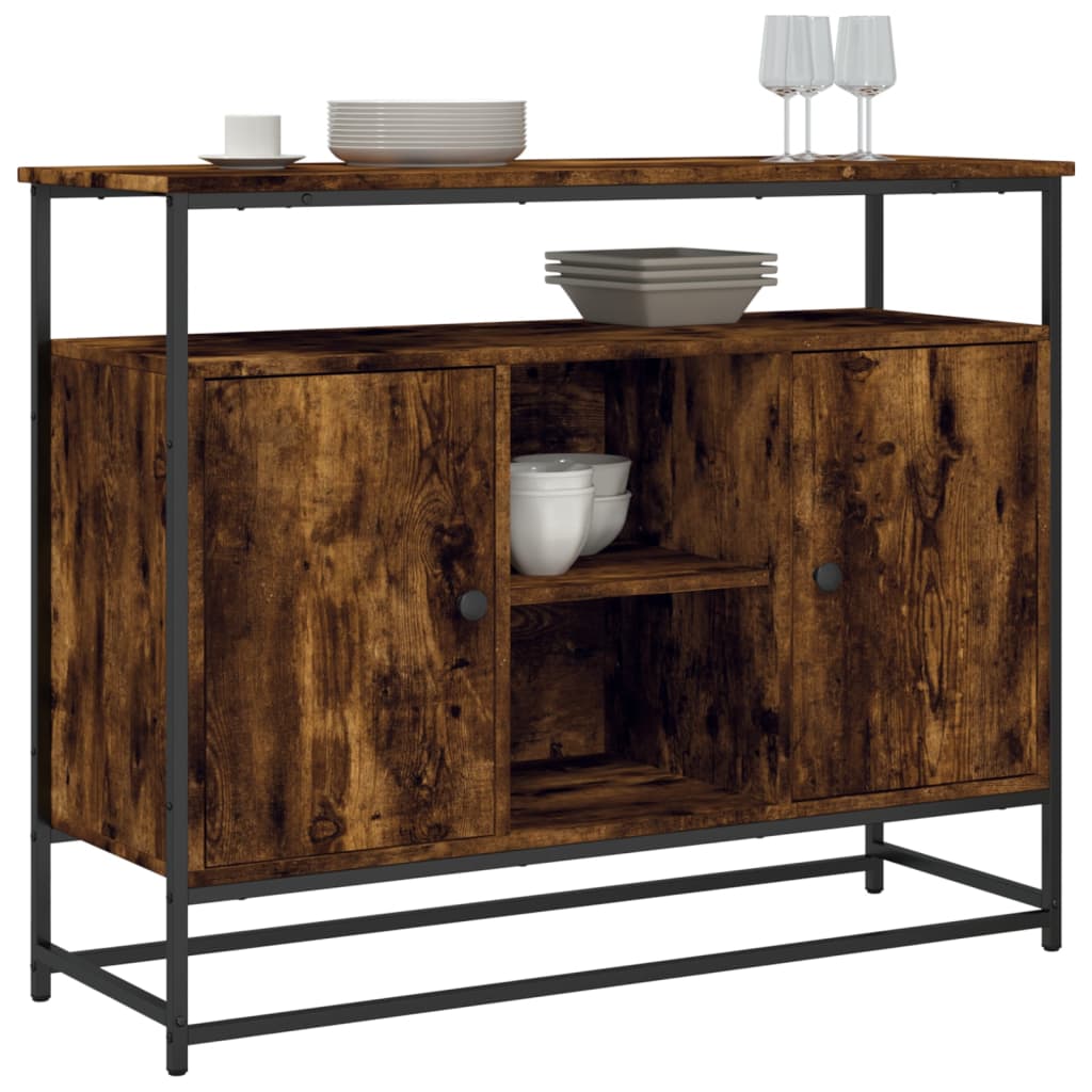 Sideboard Räuchereiche 100x35x80 cm Holzwerkstoff