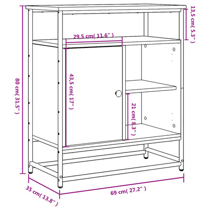 Sideboard Sonoma-Eiche 69x35x80 cm Holzwerkstoff