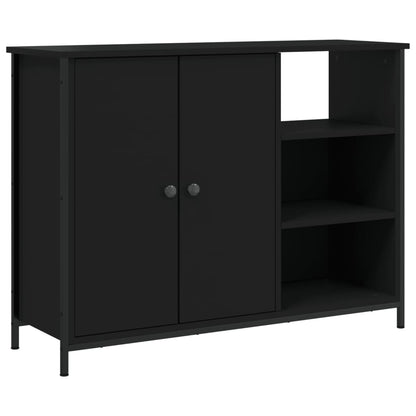 Sideboard Schwarz 100x33x75 cm Holzwerkstoff