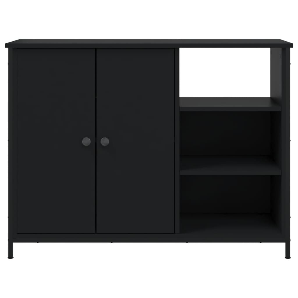 Sideboard Schwarz 100x33x75 cm Holzwerkstoff