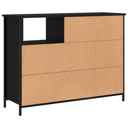 Sideboard Schwarz 100x33x75 cm Holzwerkstoff