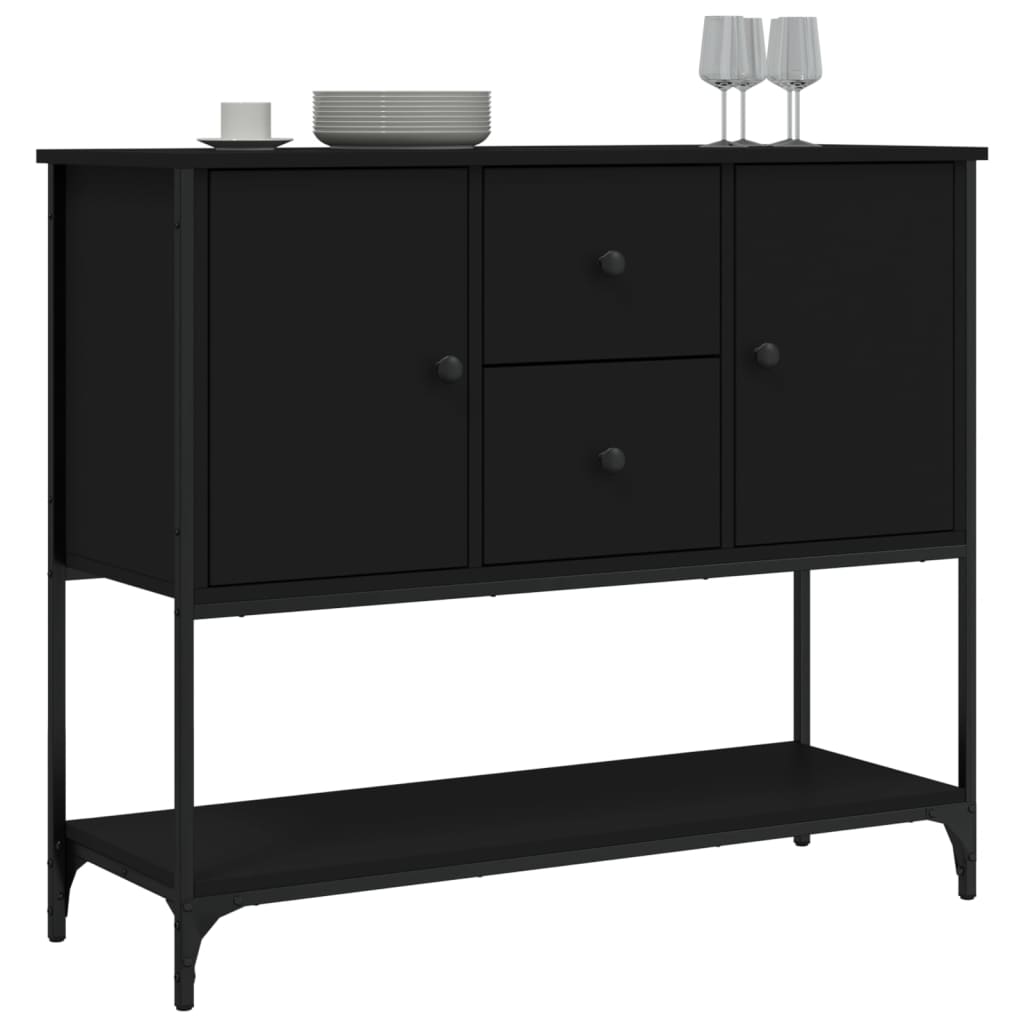 Sideboard Schwarz 100x36x85 cm Holzwerkstoff