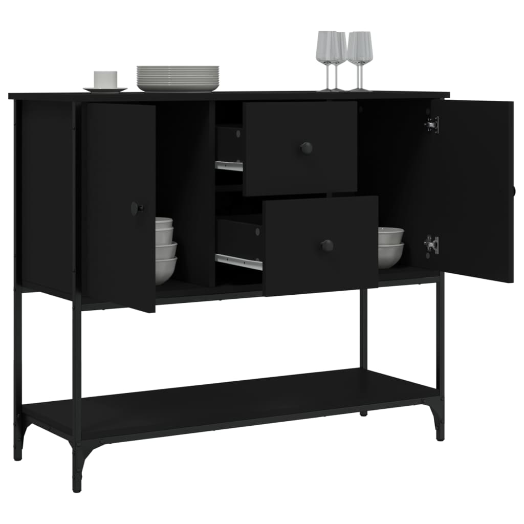 Sideboard Schwarz 100x36x85 cm Holzwerkstoff