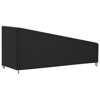 Sonnenliegen-Abdeckung Schwarz 195x76x40/80 cm 420D Oxford