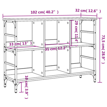 Sideboard Sonoma-Eiche 102x32x73,5 cm Holzwerkstoff