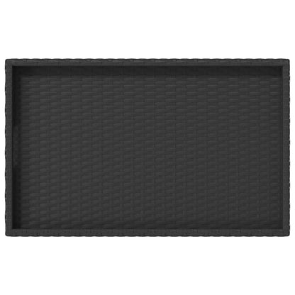 Tabletttisch Klappbar Schwarz 65x40x75 cm Poly Rattan