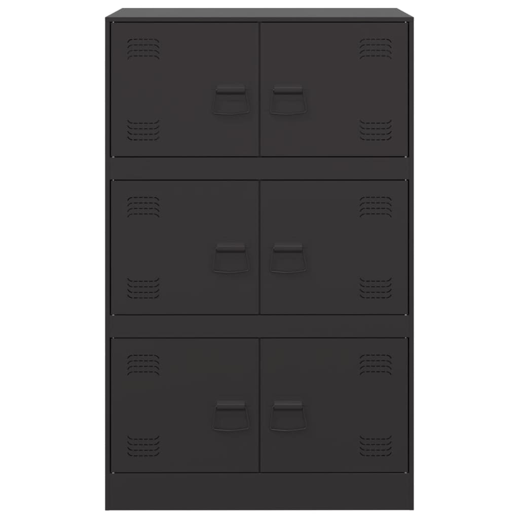 Sideboard Schwarz 67x39x107 cm Stahl