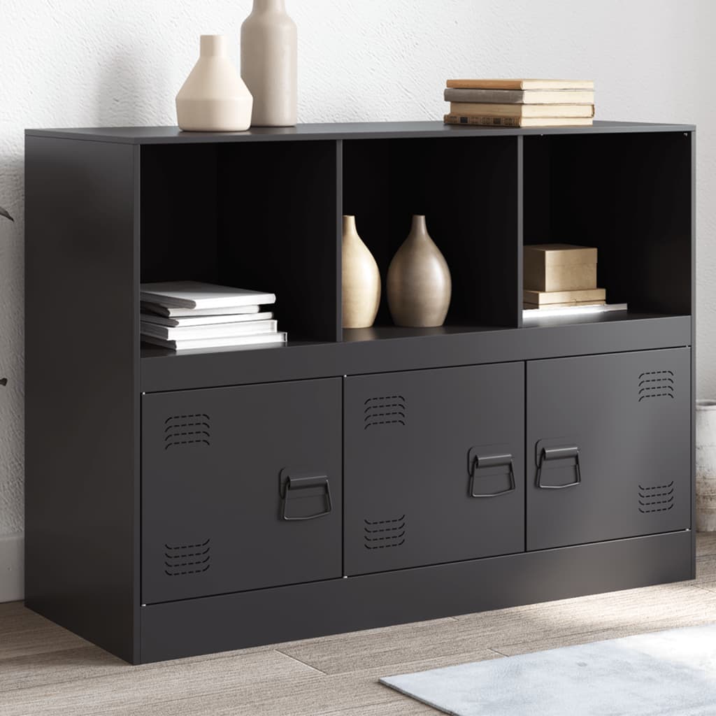 Sideboard Schwarz 99x39x73 cm Stahl