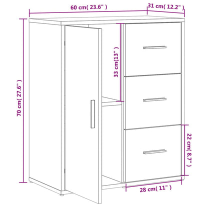 Sideboard Weiß 60x31x70 cm Holzwerkstoff