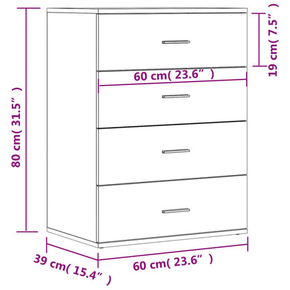 Sideboard Räuchereiche 60x39x80 cm Holzwerkstoff