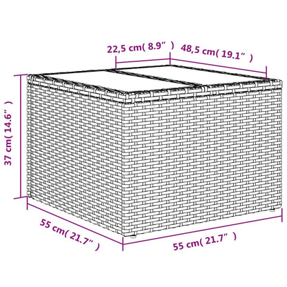 10-tlg. Garten-Sofagarnitur mit Kissen Schwarz Poly Rattan