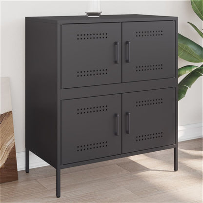 Sideboard Schwarz 68x39x79 cm Stahl