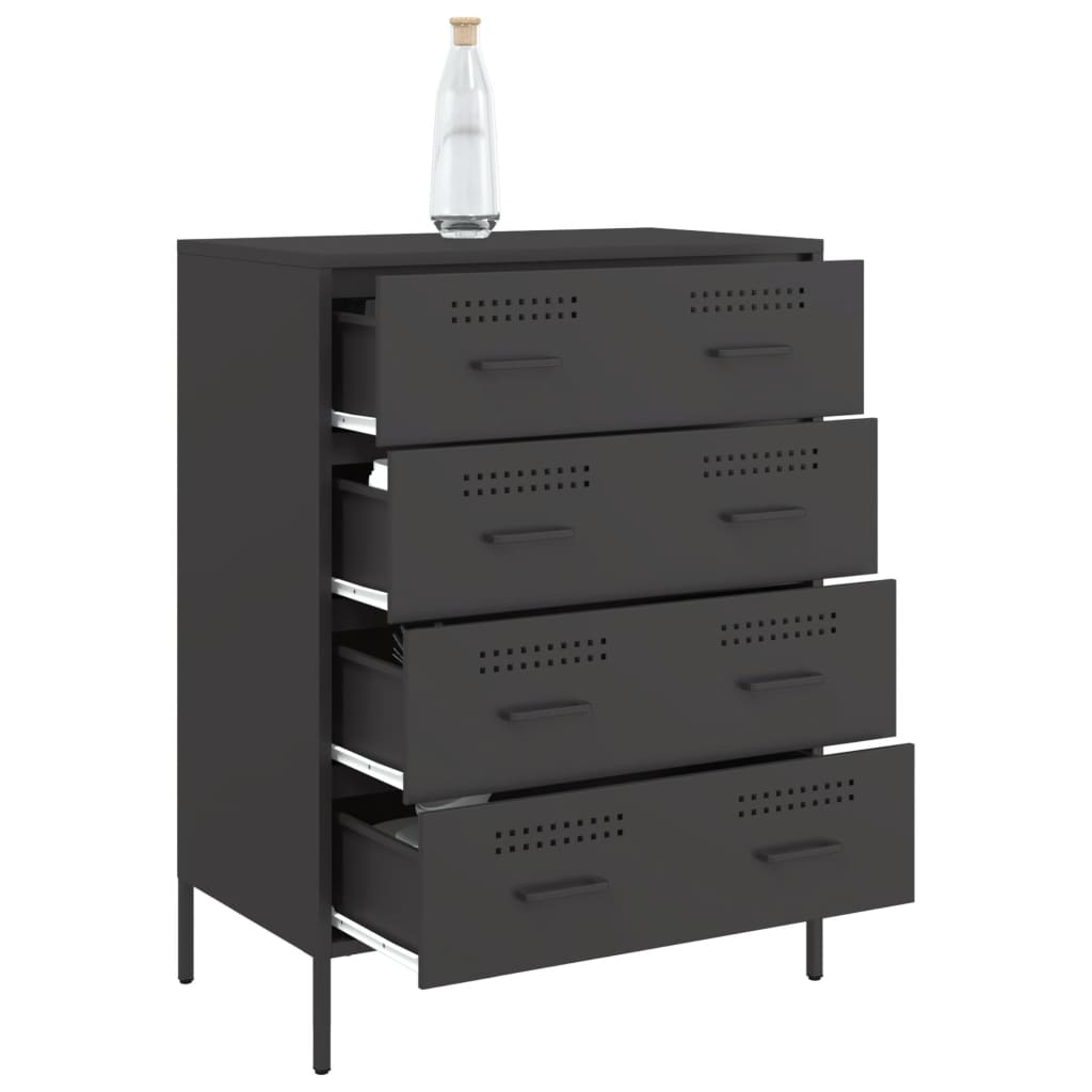 Sideboard Schwarz 68x39x89 cm Stahl