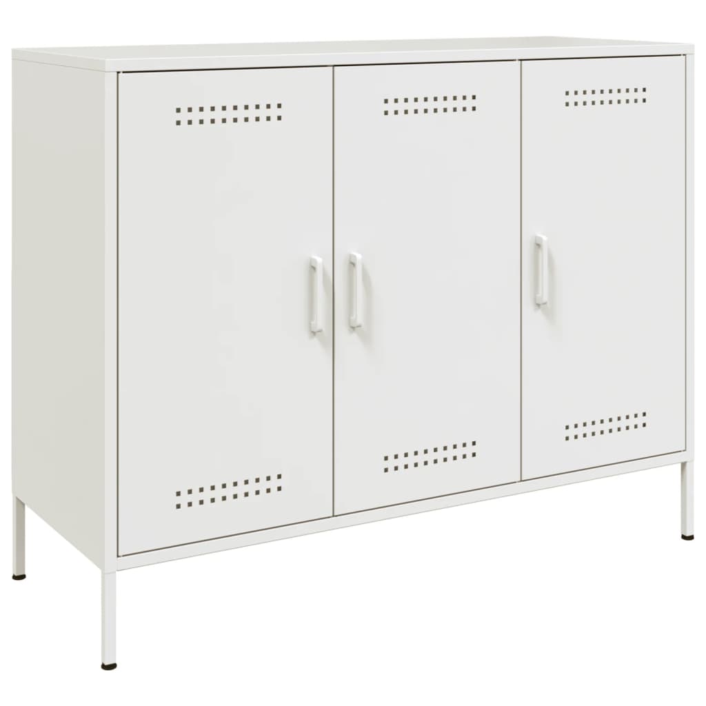 Sideboard Weiß 100,5x39x79 cm Stahl