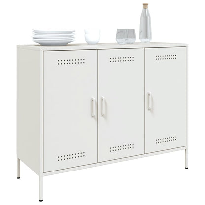 Sideboard Weiß 100,5x39x79 cm Stahl