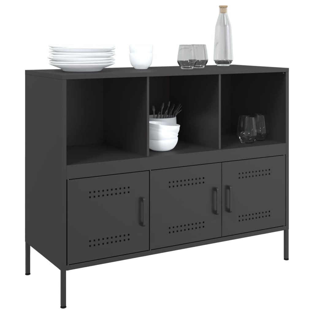 Sideboard Schwarz 100,5x39x79 cm Stahl