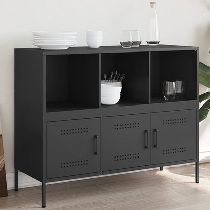 Sideboard Schwarz 100,5x39x79 cm Stahl